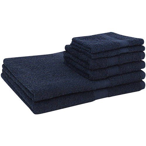 Mainstays Basic (6) Piece Bath Towel Set Navy