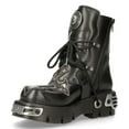 thumbnail image 5 of NEW ROCK 407-S1 Silver Cross BOOTS Black Leather Gothic Punk Biker Shoes 39, 5 of 9