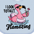 thumbnail image 4 of Inktastic I Look Totally Flamazing with Flamingo in Sunglasses Boys or Girls Baby Bib, 4 of 4