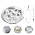 thumbnail image 3 of Juego de utensilios de cocina de acero inoxidable: plato para caracoles, tenedor y pinzas. Ideal para el hogar, restaurantes y hoteles., 3 of 8