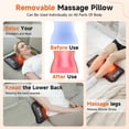 thumbnail image 3 of HEMXSZH Full Body Massage Mat with Heat & Vibration,PU Material, Foot Massage & Lumbar Pillow Cushion, Brown, 3 of 7