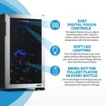 thumbnail image 3 of Newair Freestanding 28 Bottle Dual Zone Compressor Wine Fridge in Stainless Steel, Adjustable Racks and Exterior Digital Thermostat, 3 of 13
