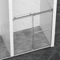 thumbnail image 4 of 55-59"W x 72"H Frameless Double Sliding Shower Door, 5/16"(8mm) Glass, Brushed Nickel, 4 of 21