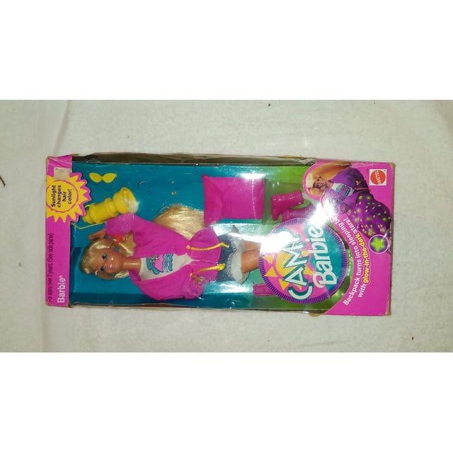 Muñeca Barbie Camp con mochila y saco de dormir (1993)
