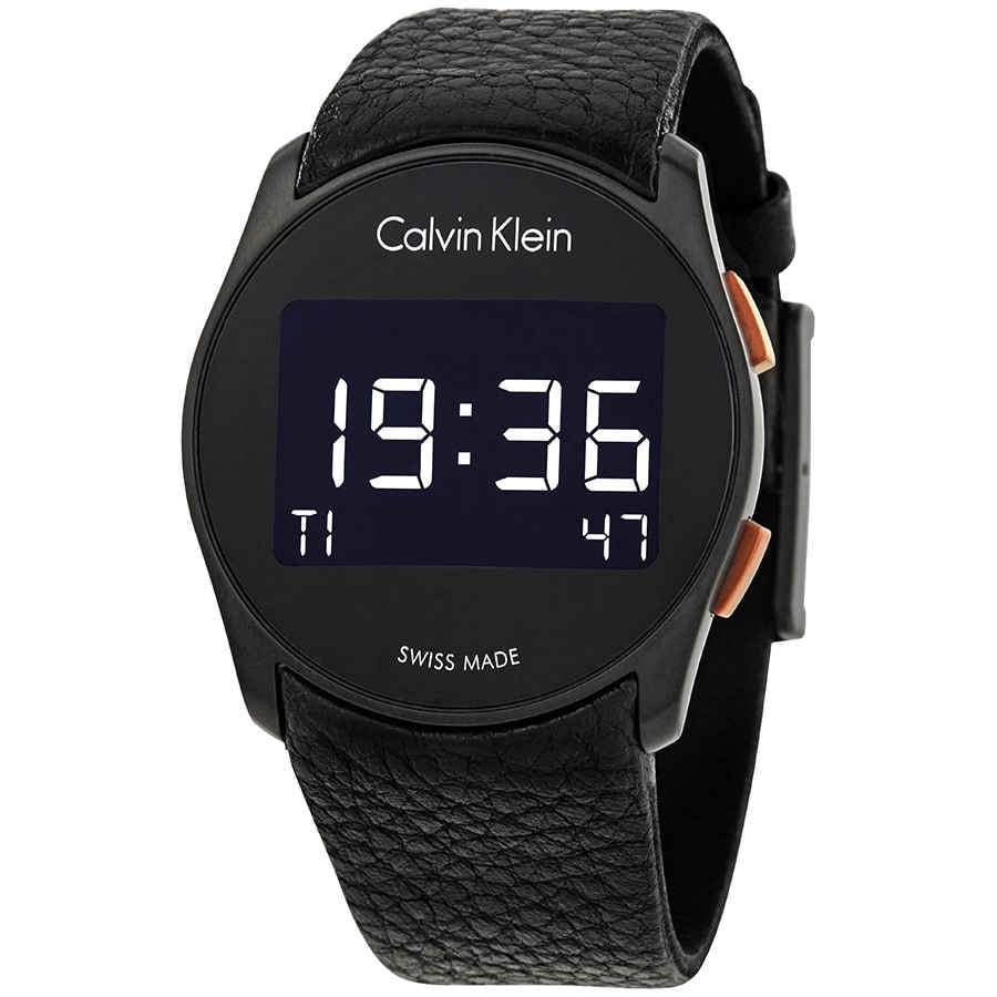 calvin klein future digital black dial watch