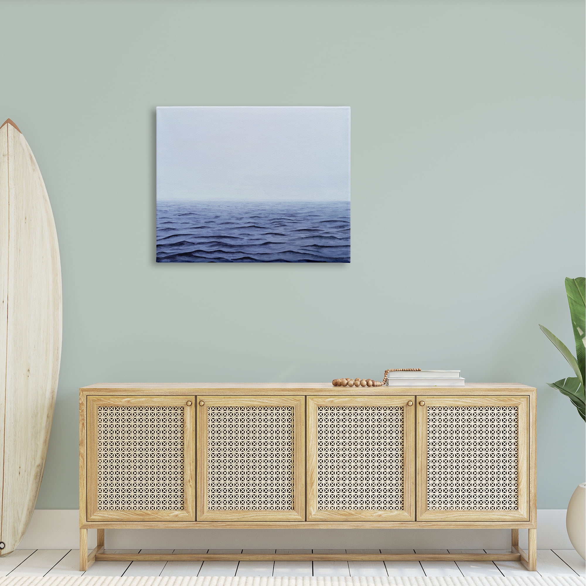 Stupell Industries Vast Ocean Horizon Soothing Blue Water Waves Photograph Gallery Wrapped Canvas Print Wall Art, Design by Michael Willett