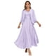 thumbnail image 1 of Vestido de chifón lila CDSSL para la madre de la novia, largo hasta el té, 1 of 6