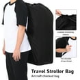 thumbnail image 2 of OULII Folding Stroller Travel Bag Nylon Black Protection for Bus Transport 1Pcs, 2 of 7