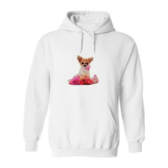 Chihuahua With Flowers Hoodie Women -SPIdeals Designs, Female 3X-Large