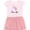 Pink With Stripes, variant on Inktastic 4th Birthday Cute Unicorn Girls Toddler Dress