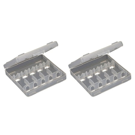 Portable Fishing Lure Case 2pcs Clear Squid & Shrimp Tackle Box with Dividers