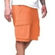 thumbnail image 1 of pstuiky Pantalones cortos para hombre, Pantalones cargo casuales de color sólido para hombre, para ejercicio, a la moda, para exteriores, con cordón, cintura elástica, pierna recta, bolsillos, 1 of 4