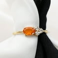 thumbnail image 4 of Rosec Jewels Natural Fire Opal Promise Ring with Diamond Accent - Cluster East West Ring - Ready to Gift with Jewelry Box, 18K Yellow Gold, US 6.00, 4 of 8