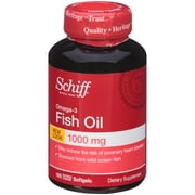 Schiff Omega-3 Fish Oil Softgels, 1000 Mg, 100 Ct