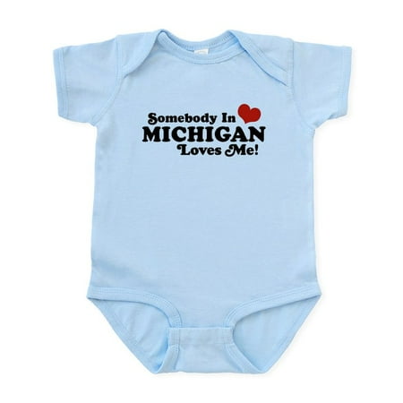 

CafePress - Somebody In Michigan Loves Me Infant Bodysuit - Baby Light Bodysuit Size Newborn - 24 Months