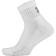 thumbnail image 3 of Under Armour WHITE Training Cotton Quarter Socks 6Pairs, US Men 8-12 /Women 9-12, 3 of 4