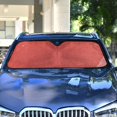 thumbnail image 4 of Windshield Sun Shade for Cars, 55"x27.6" Foldable Car Sun Shade with Aluminum Foil Bubble Heat Insulation, UV Protection for Sedan/SUV/Truck,Red, 4 of 8