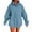 Blue, variant on TQWQT Hoodies for Women Oversized Light Blue Hoodie Long Sleeve Cute Plus Size Hoodie Plain Hooded Sweatshirt Y2k Hoodies with Pockets Light Blue 2XL
