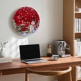 thumbnail image 6 of Wall Clock 14 Inch Christmas Snowman Round Silent Decorative Wall Clocks Battery Operated for Living Room Bedroom Kitchen Classroom Decor, Red Farm Truck Xmas Tree Snowflake,Large, 6 of 7