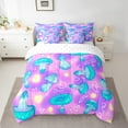 thumbnail image 2 of Erosebridal Blue Mushroom Bedding Sets Twin Size,Botanical Plants Comforter Sets with Sheets,Abstract Colorful Bed in a Bag Twin size,Breathable Teen Bedroom Decor,Reversible,7-Piece, 2 of 6