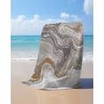 thumbnail image 4 of Gray Marble Beach Towels Oversized Super Absorbent, Farmhouse Vintage Abstract Ombre Texture Lightweight Bath Towel Quick Dry Sets For Bathroom/Pool/Rv Camping/Beach Play/Gym Room/Picnic 35"x70", 4 of 8