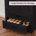 thumbnail image 2 of FANGSUM 72" Tall Pantry Cabinet, Kitchen Pantry Storage Cabinet with Barn Doors, Large Kitchen Storage Cabinet with Drawers & Adjustable Shelf, for Kitchen, Dining Room, Bathroom, 2 of 6