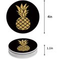 thumbnail image 1 of FMSHPON Pineapple Set of 6 Round Coaster for Drinks, Absorbent Ceramic Stone Coasters Cup Mat with Cork Base for Home Kitchen Room Coffee Table Bar Decor, 1 of 6