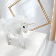 thumbnail image 4 of Modelo de animal de peluche Unicornio realista para adornar el escritorio del dormitorio Decoración de peluche, 4 of 7