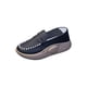 thumbnail image 3 of Zapatos casuales de PU para mujer, cómodos, suaves, con plataforma, estilo urbano, suela gruesa, sin cordones negro 39, 3 of 9