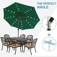 thumbnail image 5 of ABCCANOPY 9ft Patio Solar Umbrella LED Outdoor Umbrella with Tilt and Crank, Forest Green, 5 of 10