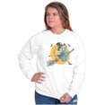 thumbnail image 5 of Halloween Flying Witch Smurfette Women Crewneck Sweatshirt Brisco Brands X, 5 of 5