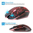 thumbnail image 3 of CHOK Souris de Jeu Sans Fil 2.4G Optique Rechargeable Silencieuse LED Colorée Portable avec Récepteur USB Noir, 3 of 7
