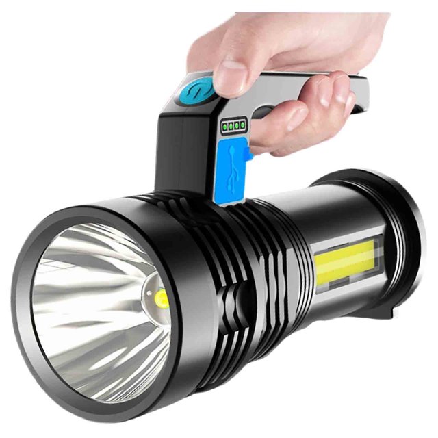 Linterna VALSEEL, potente luz de carga para exteriores, ultrabrillante, de largo alcance, portátil, detección de luz, USB, largo alcance, para el hogar, gran capacidad