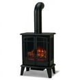 thumbnail image 2 of Real Flame Contemporary Metal Foster Stove Electric Fireplace in Black, 2 of 20