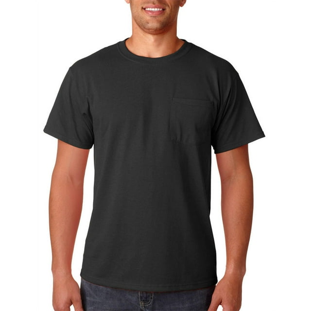 Jerzees T-Shirt à Col Rond Côtelé Épais pour Adulte avec Poche, Lot de 10