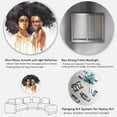 thumbnail image 5 of Designart 'Portrait of Two African American Women' Modern Circle Metal Wall Art 29x29 - Disc of 29, 5 of 5
