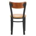 thumbnail image 6 of Linon Marie Metal Dining Chairs, Set of 2, Dark Cherry Finish with Beige Faux Leather Fabric, 6 of 8