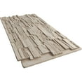 thumbnail image 5 of Ekena Millwork 48 5/8"W x 24 3/4"H x 1 1/4"D Cascade Stacked Stone, EverStone Faux Stone Siding Panel, Sea Shell, 5 of 9