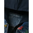 thumbnail image 4 of Grianlook Kids Warm Long Sleeve Denim Jacket Full Zip Hooded Neck Jean Coat Winter With Pockets Hoodies Black 130cm, 4 of 9