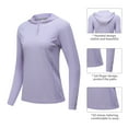 thumbnail image 6 of Couple Long Sleeve Sun Protection T-Shirt with Thumb Hole UPF 50+ Performance Men and Women's Hiking Running Athletic Quick Dry Hoodie, 6 of 9