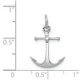 thumbnail image 3 of 14K White Gold Charm Pendant Men'S 21 mm 14 Solid Polished 3-Dimensional Anchor, 3 of 3