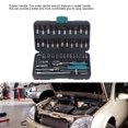 thumbnail image 3 of Drive Impact Socket Kit, Wide Application S2 Alloy Tool Steel Drive Socket Ratchet Wrench Set Mirror Chrome Plated Surface 1/4 Inch Rubber Handle  for DIY, 3 of 7