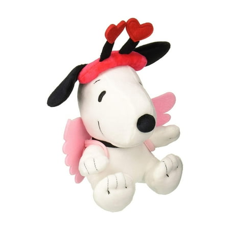 Hallmark White Snoopy Plush Cupid