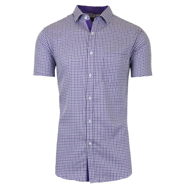 GBH - Men's Short Sleeve Slim-Fit Casual Dress Shirts (S-2XL) - Walmart ...