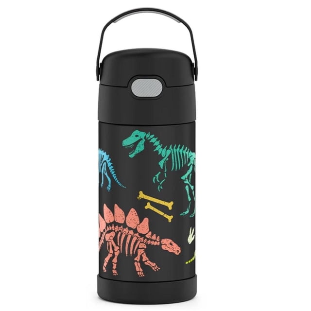 Botella termo Thermos Kids con diseño de dinosaurio que brilla en la oscuridad, 350 ml