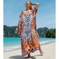 thumbnail image 6 of Sunforyou Kafan Dresses for Women Moo Moos Bathing suit Cover up Zebra Plus size Caftans Loungewear, 6 of 6