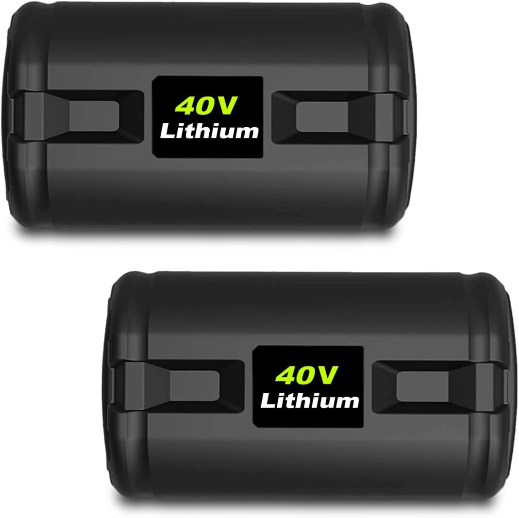 2 Pack OP4040 40V 6.5Ah Battery Replacement for Ryobi 40V 4Ah Battery OP4040 5Ah OP4050A 6Ah OP40601 OP4060A1 OP40602 2Ah OP40201 Compatible with Ryobi 40V Lithium Battery 4Ah 5Ah 6Ah