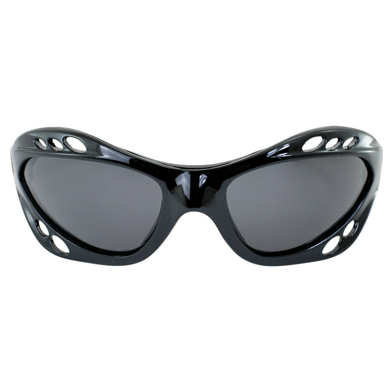 Hurricane Eyewear Category 4 Polarized Jet Ski Floating Goggles Black Padded Frames With Anti-Fog Coating, Size: Adult, Red