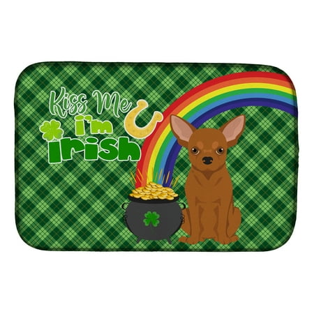 

Red Chihuahua St. Patrick s Day Dish Drying Mat 14 in x 21 in