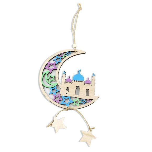 facefd Ramadan Decorations Simple Style Hanging Ornaments Party Supplies Exquisite Craft Wall Adorn Home Moon Pendant for Home 05 01